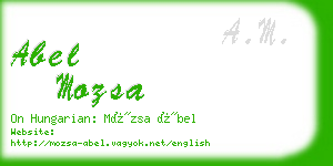 abel mozsa business card